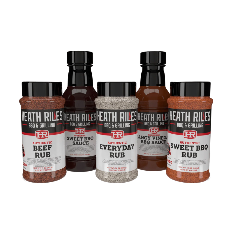 Heath Riles Backyard BBQ Gift Set rubs and sauces collection at DDR BBQ Supply