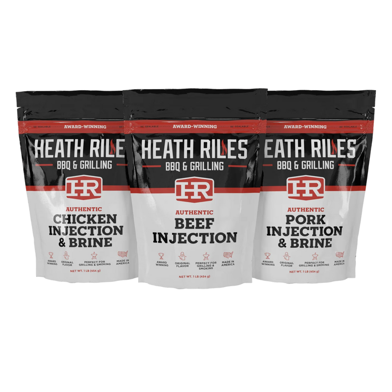 Heath Riles Beef Injection mix for juicy tender smoked brisket at DDR BBQ Supply