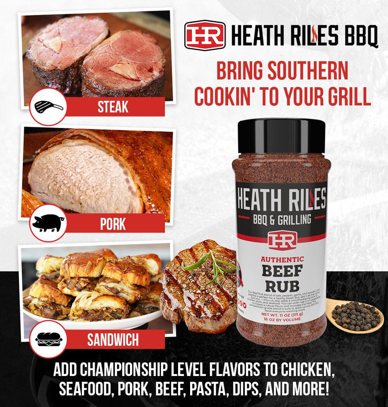 Heath Riles Beef Rub – Smoky, Savory BBQ Seasoning for Steak, Chicken, and More
