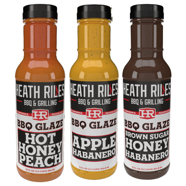 Heath Riles Classic Sweet Heat BBQ Glaze 3 Pack DDR BBQ Supply