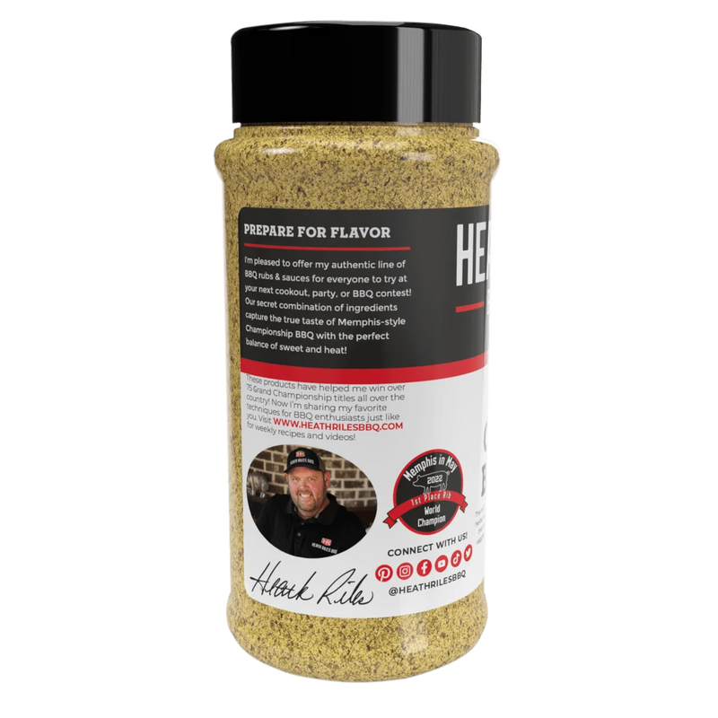 Heath Riles Garlic Butter Rub – Savory Garlic BBQ Seasoning for Steaks, Chicken, Seafood, and More