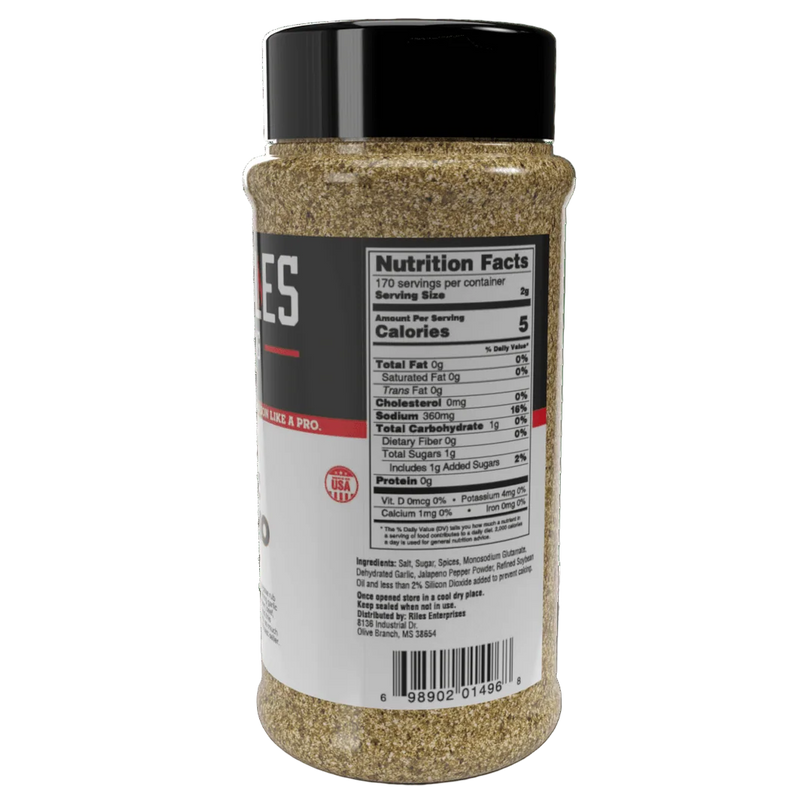 Heath Riles Garlic Jalapeño Rub – Bold Garlic & Spicy Jalapeño BBQ Seasoning for Grilling, Smoking, and Roasting