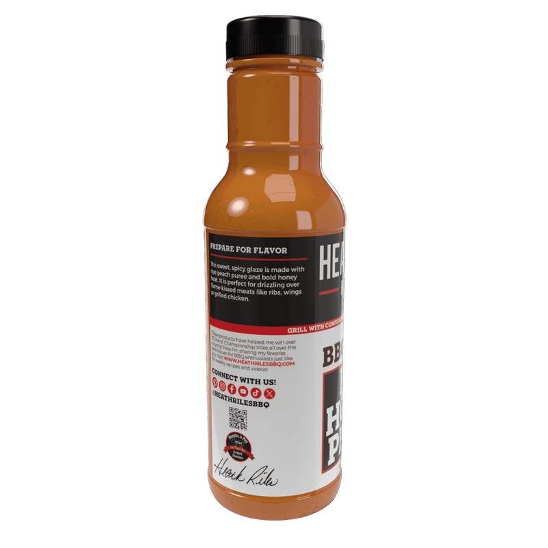 Heath Riles Hot Honey Peach BBQ Glaze DDR BBQ Supply