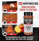 Heath Riles Peach Rub from DDR BBQ Supply seasoning for pork tenderloin chops and chicken
