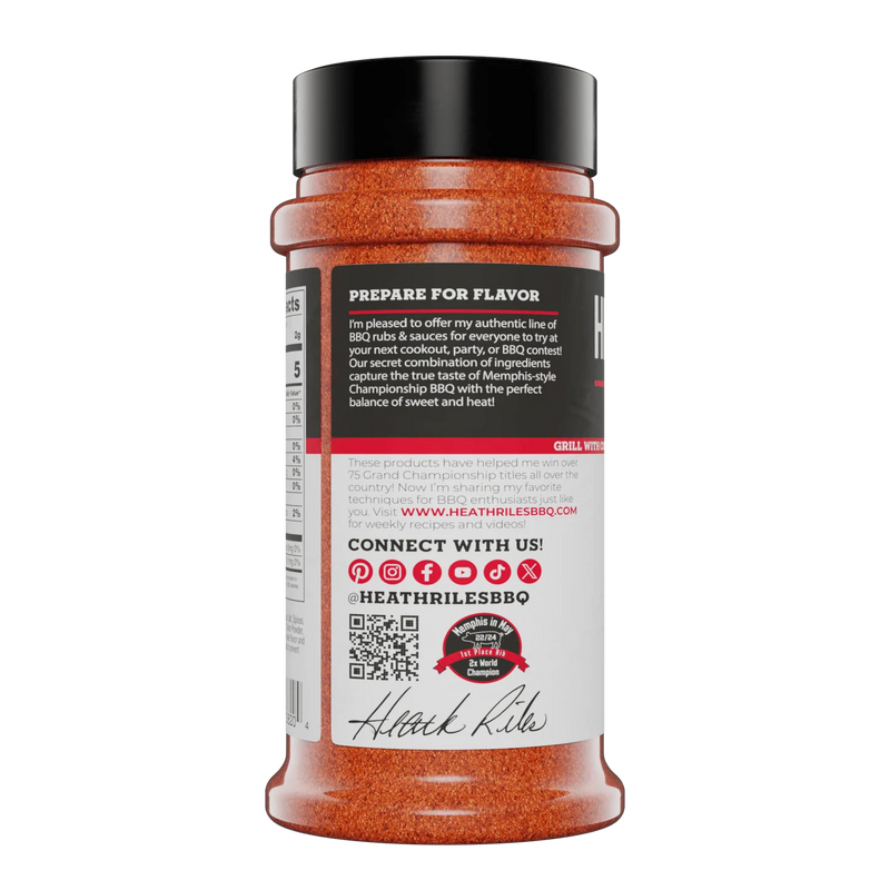 Heath Riles Sweet BBQ Rub – Sweet & Smoky BBQ Seasoning for Pork, Chicken, and More