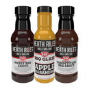 Heath Riles World Championship Sauce Bundle sweet bbq competition bbq and apple habanero at DDR BBQ Supply