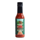 A bottle of Culture Hot Sauce Hungarian Secret by Culture Hot Sauce features a green and red label with a stylized hand holding peppers and abstract designs; this sugar-free hot sauce delivers bold flavors inspired by traditional Hungarian paprika sauces.