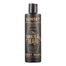 A black bottle of The Immaculate Beard Immaculate Organic Beard Lotion With Shea Butter, featuring gold text and labeled with notes of citrus peel, vanilla musk, and tonka bean. Infused with organic shea butter for added nourishment, the bottle stands upright on a white background.