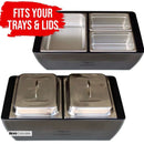 Dubler HEAT Flameless Chafer and Insulated Cooler™ | Polar White | DDR BBQ Supply