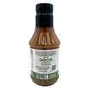 Back of a Hickman's BBQ Fat Boy Turkey and Poultry Package with Injector bottle, featuring a black cap, nutritional label on the left, and product information with icons for heat level, best uses, and a QR code for recipes on the back label—ideal for infusing bold flavor into your favorite dishes or pairing perfectly with your Hickman's BBQ Cajun marinade or poultry injector.
