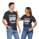  I'd Smoke That Pig BBQ T-Shirt with soft cotton fabric and bold barbecue print
