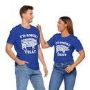  I'd Smoke That Pig BBQ T-Shirt with soft cotton fabric and bold barbecue print