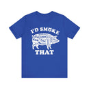  I'd Smoke That Pig BBQ T-Shirt with soft cotton fabric and bold barbecue print