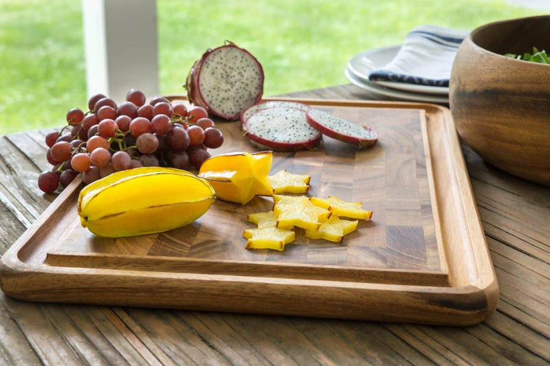 Ironwood large acacia end grain cutting and serving board 14x20 DDR BBQ Supply