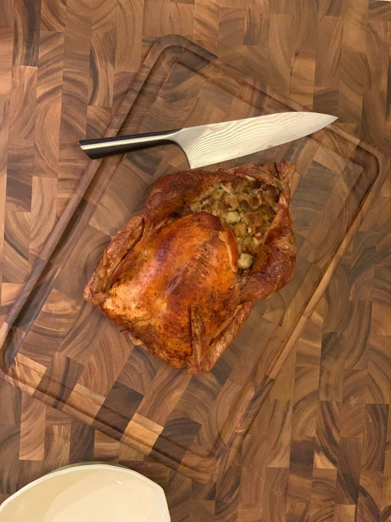 Ironwood large acacia end grain cutting and serving board 14x20 DDR BBQ Supply