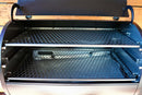 Open Pimp My Grill Gen2 Slide-Out Rack System for Traeger Ironwood 650 / Redland featuring two levels of wire mesh cooking surfaces to expand grill capacity.