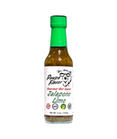 A 5 oz bottle of Pawpa Flavor Jalapeno Lime Hot Sauce from Pawpa Flavor LLC, featuring a green cap and label certifications for gluten-free, vegan, non-GMO, and low sodium. This medium heat sauce delivers vibrant jalapeño lime flavor with just the right kick while remaining a mindful low sodium choice for hot sauce enthusiasts.