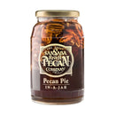 Jar of 24 oz Pecan Pie in a Jar from San Saba River Pecan Company on a white background. It makes  filling for two 9-inch pies