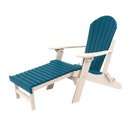 Kanyon Living Folding Adirondack Chair with Pullout Ottoman in Aruba Blue and Whiteat DDR BBQ Supply
