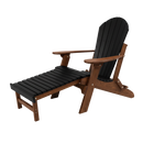 Kanyon Living Folding Adirondack Chair with Pullout Ottoman in Black & Antique Mahogany at DDR BBQ Supply