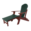 Kanyon Living Folding Adirondack Chair with Pullout Ottoman in Dark Green & Cherry at DDR BBQ Supply