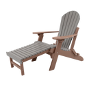 Kanyon Living Folding Adirondack Chair with Pullout Ottoman in Light Grey & Weathered Wood at DDR BBQ Supply