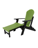 Kanyon Living Folding Adirondack Chair with Pullout Ottoman in Lime Green & Black at DDR BBQ Supply