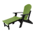 Kanyon Living Folding Adirondack Chair with Pullout Ottoman Lime Green & Black