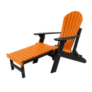 Kanyon Living Folding Adirondack Chair with Pullout Ottoman in Orange & Black at DDR BBQ Supply