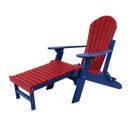 Kanyon Living Folding Adirondack Chair with Pullout Ottoman in Red & Blue at DDR BBQ Supply