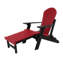 Kanyon Living Folding Adirondack Chair with Pullout Ottoman in Red & Black at DDR BBQ Supply
