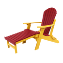 Kanyon Living Folding Adirondack Chair with Pullout Ottoman in Red & Yellow at DDR BBQ Supply