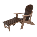 Kanyon Living Folding Adirondack Chair with Pullout Ottoman in Walnut & Weathered Wood DDR BBQ Supply
