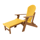 Kanyon Living Folding Adirondack Chair with Pullout Ottoman in Yellow & Cedar at DDR BBQ Supply