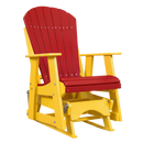Kanyon Living Poly Lumber 2’ Best Adirondack Glider Chair Red with Black arms and base