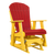 Kanyon Living Adirondack Poly Glider Chair Red & Yellow
