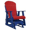 Kanyon Living Poly Lumber 2’ Best Adirondack Glider Chair Red with Blue arms and base