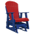 Kanyon Living Adirondack Poly Glider Chair Red & Blue