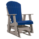 Kanyon Living Poly Lumber 2’ Best Adirondack Glider Chair in Blue with Light Grey arms and base