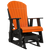 Kanyon Living Adirondack Poly Glider Chair Orange & Black