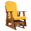 Kanyon Living Poly Lumber 2’ Best Adirondack Glider Chair in Yellow with Cedar arms and base