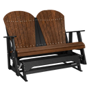 Kanyon Living Poly Lumber 4 foot Adirondack Glider Bench in Deluxe Antique Mahogany & Black at DDR BBQ Supply
