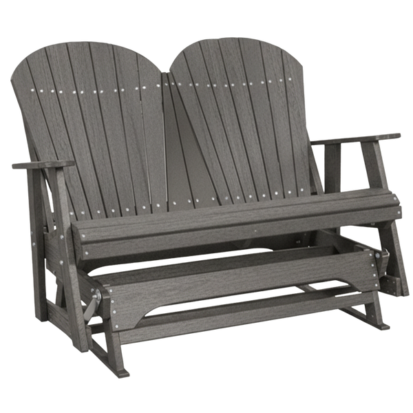 Kanyon Living Poly Lumber 4 foot Adirondack Glider Bench in Driftwood Grey at DDR BBQ Supply