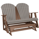 Kanyon Living Poly Lumber 4 foot Adirondack Glider Bench in Light Grey & Weathered Wood at DDR BBQ Supply