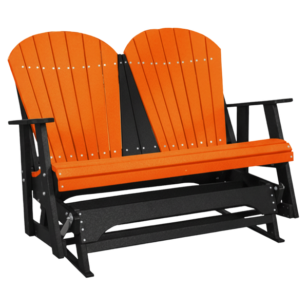 Kanyon Living Poly Lumber 4 foot Adirondack Glider Bench in Orange & Black at DDR BBQ Supply