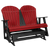 Kanyon Living Adirondack 4' Poly Glider Bench Red & Black