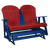 Kanyon Living Adirondack 4' Poly Glider Bench Red & Blue