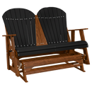 Kanyon Living Poly Lumber 4 foot Adirondack Glider Bench in Black & Deluxe Antique Mahogany at DDR BBQ Supply