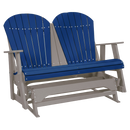 Kanyon Living Poly Lumber 4 foot Adirondack Glider Bench in Blue & Light Grey at DDR BBQ Supply