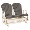 Kanyon Living Poly Lumber 4 foot Adirondack Glider Bench in Driftwood Grey & White at DDR BBQ Supply